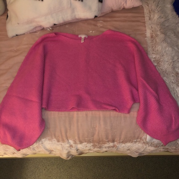Leith Sweaters - Pink Cropped Sweater